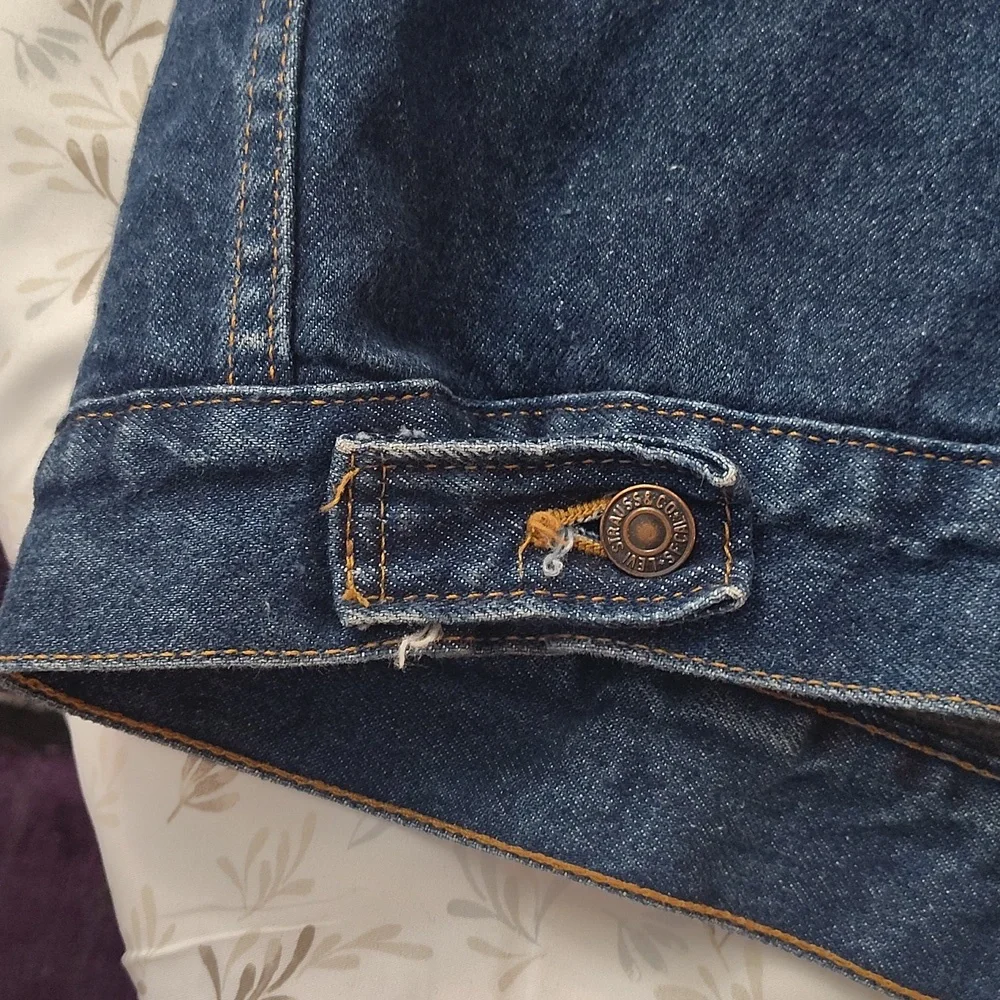 VINTAGE LEVI STRAUSS & CO. MENS WOOL LINED JEAN JACKET - Picture 14 of 16